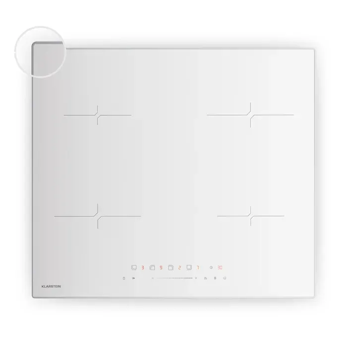 Velaire 60cm Plaque à Induction 4 Feux Blanc