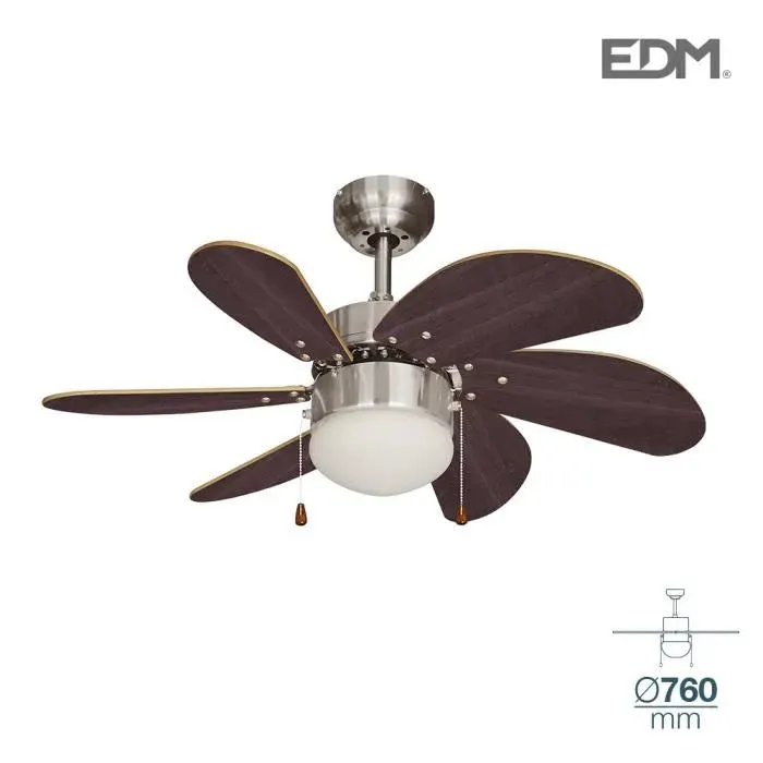 VENTILADOR DE TECHO MODELO ARAL WENGUE/NIQUEL SATI