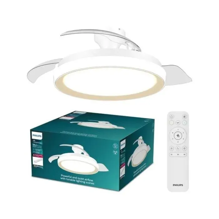 Ventilador de techo Philips Bliss 106 cm LED regulable dorado mando