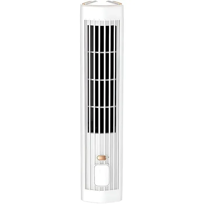 Ventilateur 3 vitesses silencieux longue autonomie portable blanc