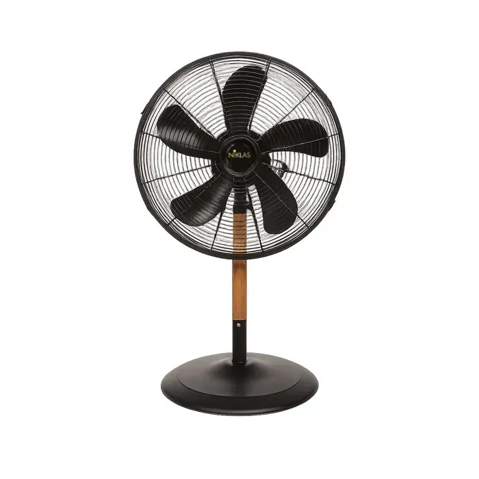 Ventilateur 60W Mat en Bois - Ventilateur 3 Vitesses Hauteur 76cm Tête Réglable NIKLAS