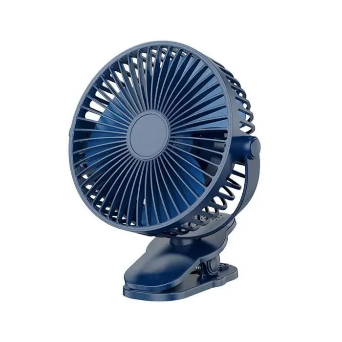 Ventilateur à Clip à Piles - MIOLOE - 3 Vitesses - USB - Bleu — coloris Bleue