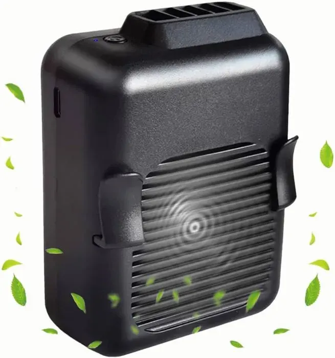 Ventilateur à clip de taille 6000 mAh portable et rechargeable ventilateur de refroidissement fonctionnel mains libres