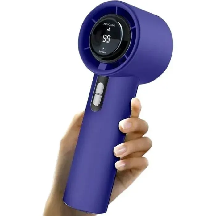 Ventilateur à main 100 vitesses silencieux Rechargeable USB Portable pour été et extérieurBleu