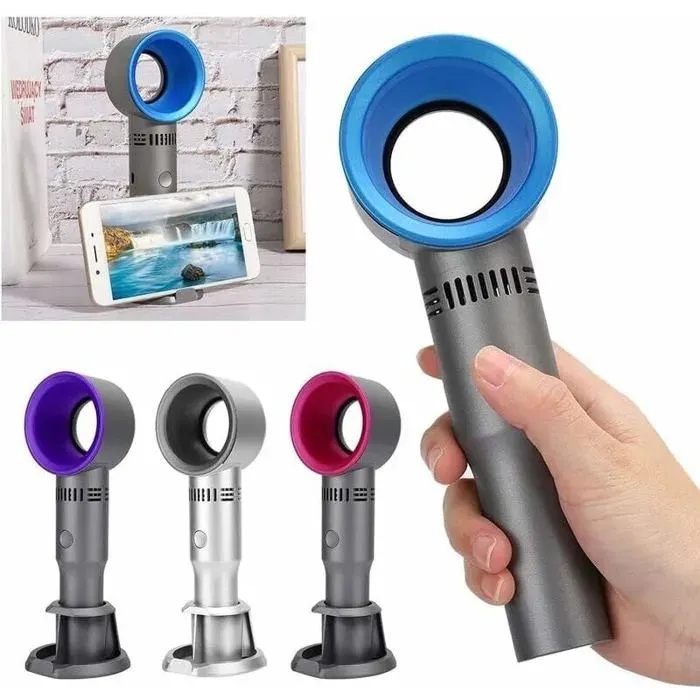 Ventilateur à main - LARGEIGHT - Quatrième génération - Sans pales - Rechargeable USB - Multiples couleurs