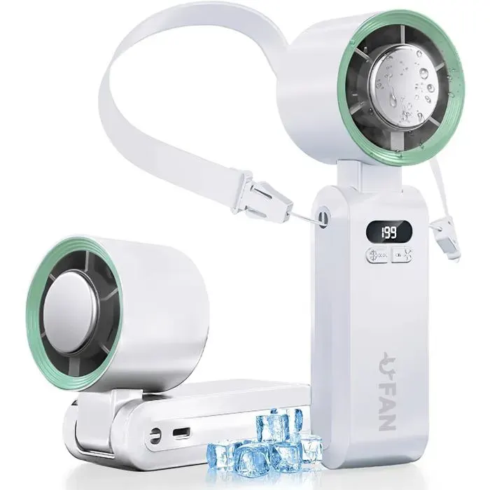 Ventilateur à main - MOURSIIENY - 2025 Hand Fan - 5000 mAh - Écran LED - Refroidissement en 3s