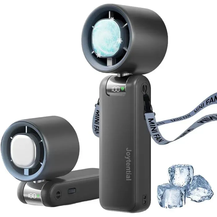 Ventilateur à Main Ventilateur Portable Turbo Réglable en Vitesse 1 à 100 USB Rechargeable Mode Réfrigérant Petit Ventilateur