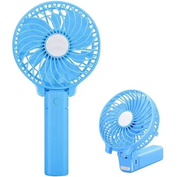 Ventilateur à Main - ZGEER - Pliable - USB Rechargeable - 3 Vitesses - Bleu