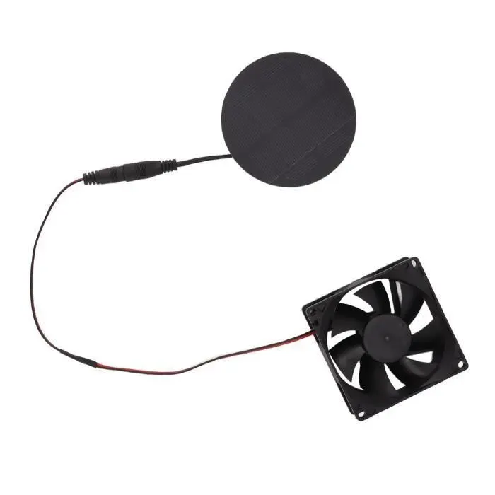 Ventilateur à panneau solaire - VVIKIZY - Miniature Solar Exhaust Fan - Noir - 3W - Faible bruit