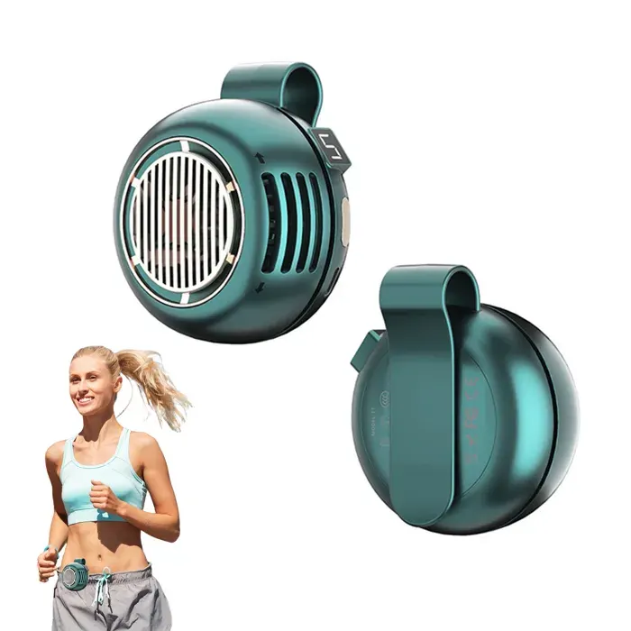 Ventilateur à Pince Portable 5 Vitesses Rotation à 360° Mini Ventilateur USB Rechargeable pour Bureau Extérieur Voyage