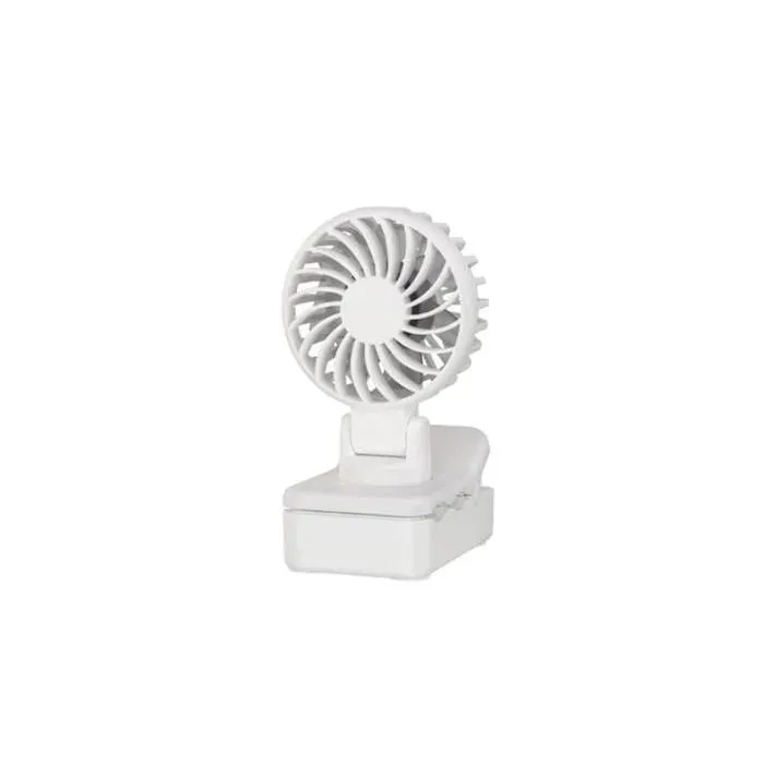 Ventilateur à Pince Rechargeable 60x72x106mm 3 Vitesses Moteur DC Silencieux Type-C Léger 106g Blanc