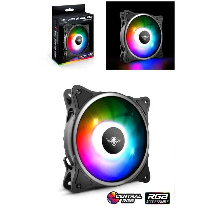 Ventilateur - AIRFORCE - 12cm - Noir - Ultrasilencieux 14db - 1200 RPM