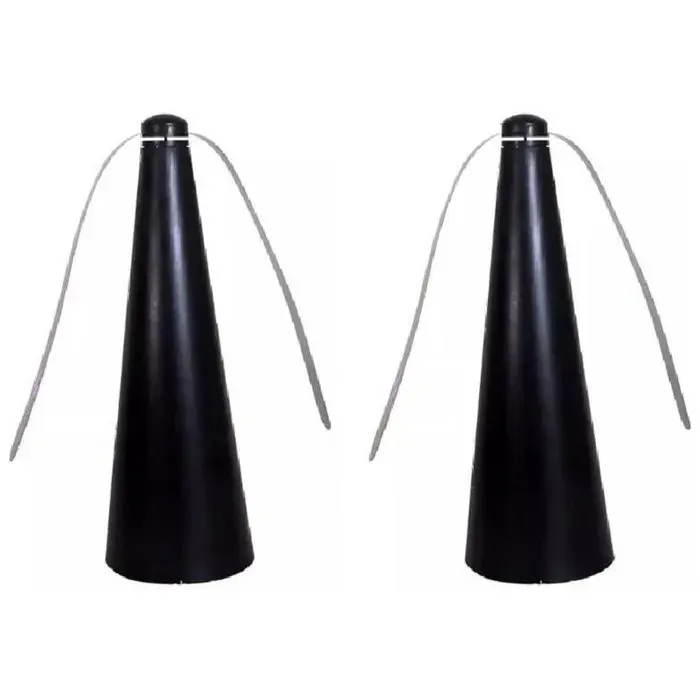 Ventilateur anti-mouches 2 piles AA pales flexibles sécurité réflexion lumière portable