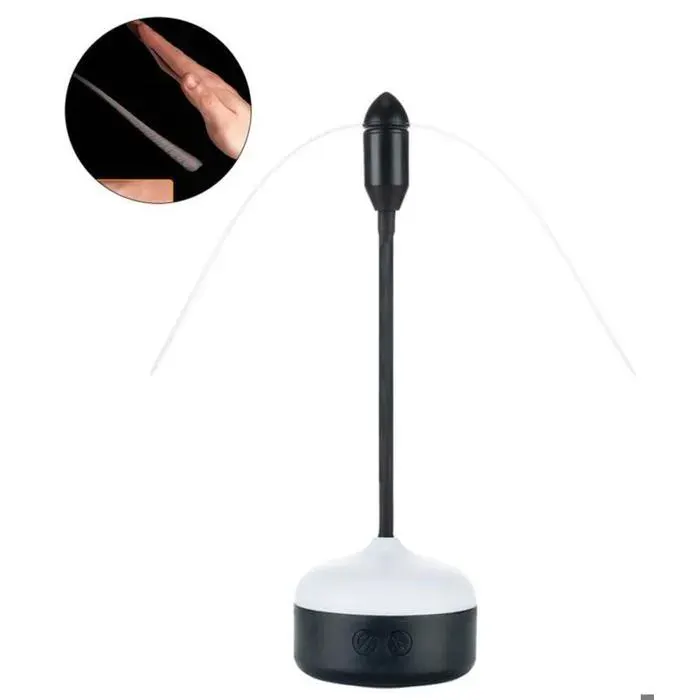 Ventilateur Anti-Mouches de Table LED Rechargeable Orientable 180° Camping Repas Extérieur — coloris Noir