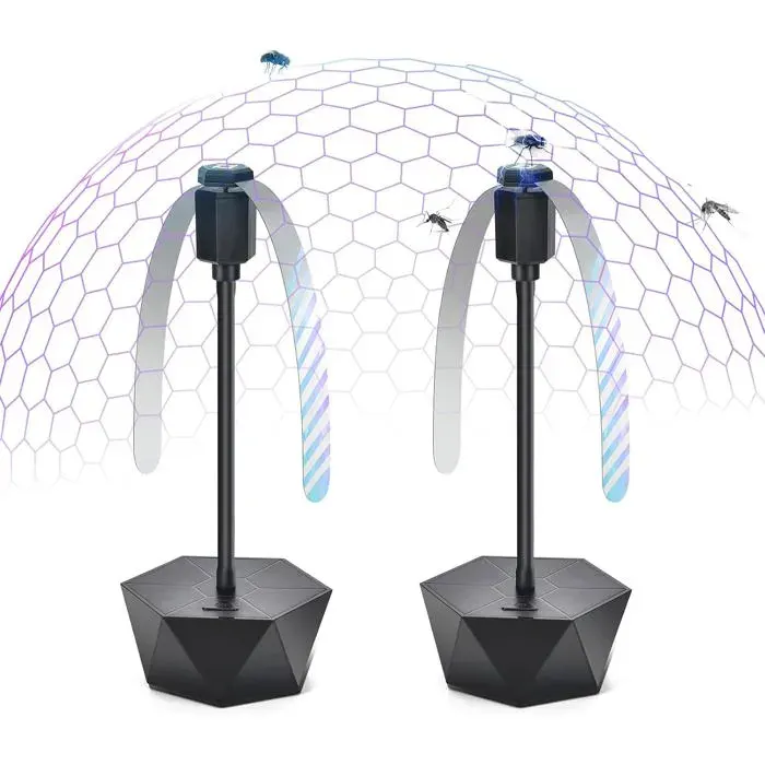 Ventilateur anti-mouches de table moulinet anti-insectes éloigne mouches pour restaurant barbecue camping pique-nique pratique
