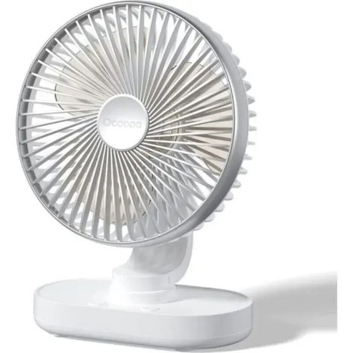 Ventilateur Automatique Oscillant 30db - Ventilateur USB à Batterie 6600mAh 4 Vitesses pour Bureau et Extérieur - Silencieux