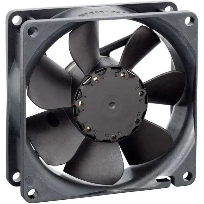 Ventilateur axial - EBM Papst - 8412N-2GMLE-257 - 12 V-DC - 42 m³/h - 80 x 80 x 25.4 mm