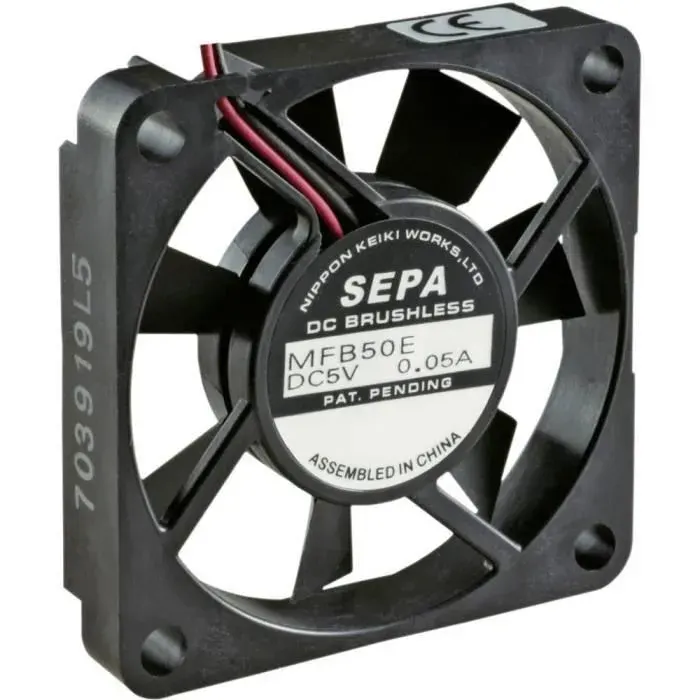 Ventilateur axial - SEPA - MFB50E12A-BLI - 12 V DC - 50 x 10.2 x 50 mm - 14.3 m³/h