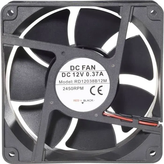 Ventilateur axial - TRU COMPONENTS - RD12038B12L - 12 V-DC - 142 m³-h - 120 x 120 x 38 mm