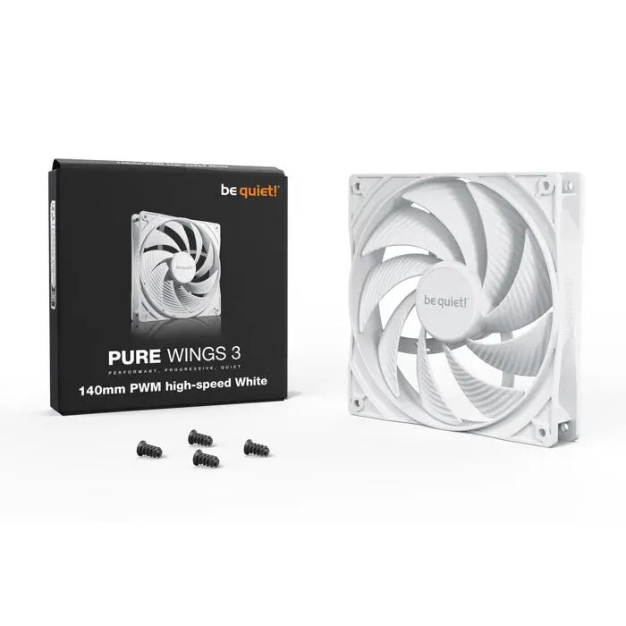 Ventilateur - be quiet! - Pure Wings 3 - 140 mm - Vitesse élevée - Blanc