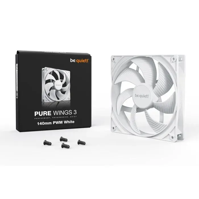 Ventilateur - be quiet! - Pure Wings 3 PWM - 140 mm - Blanc - 1200 tr/min
