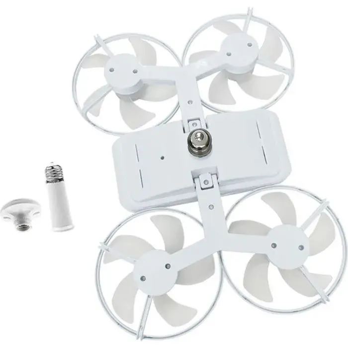 Ventilateur blanc avec rallonge Plafond suspendu Éclairage Silencieux Hauteur réglable Intérieur