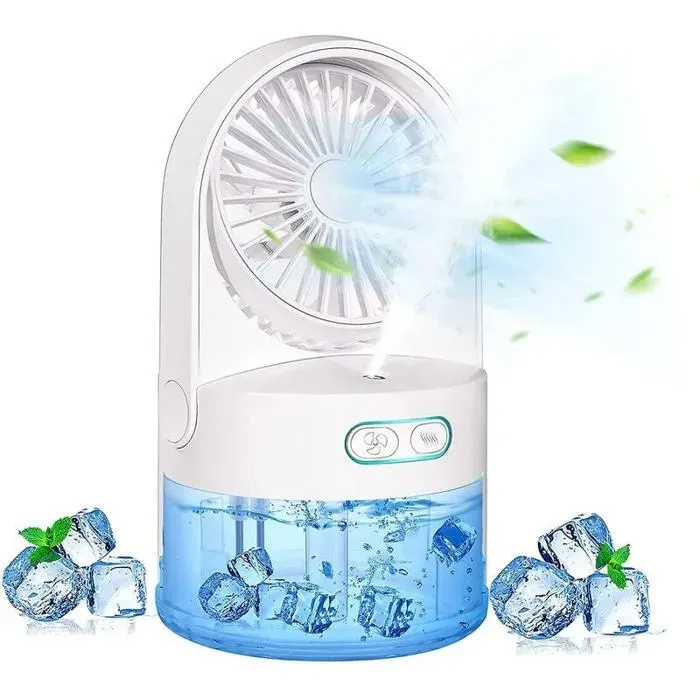 Ventilateur brumisateur de table petit ventilateur de bureau personnel avec grand réservoir deau de 300 ml