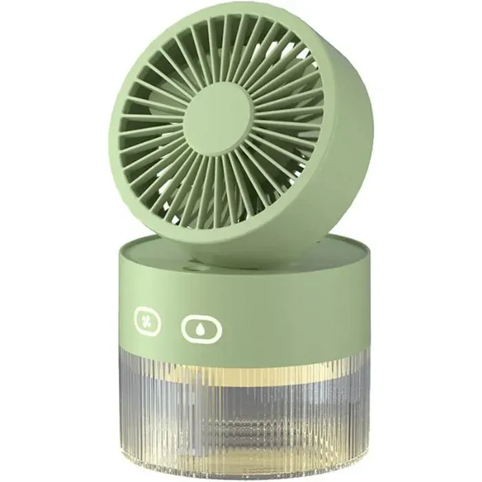 Ventilateur brumisateur humidificateur - TANDE - Vert - 350 ml - 1500 mAh - Pliable et rétractable — coloris Verte