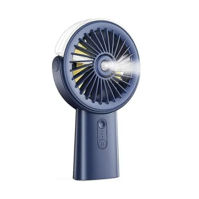 Ventilateur brumisateur portable - A - 4000 mAh - 3 vitesses - Rotation 90° - Bleu marine