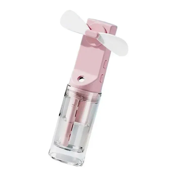 Ventilateur brumisateur portable rechargeable 4 vitesses rose