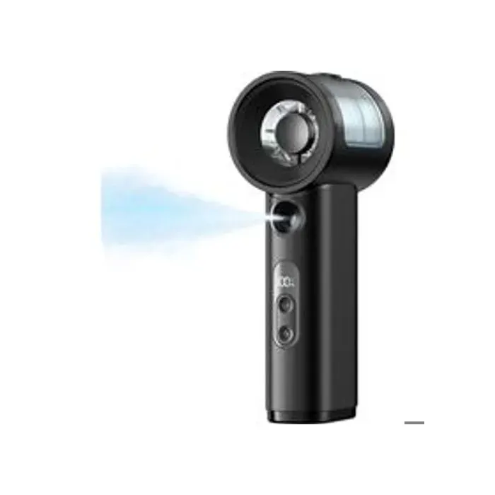 Ventilateur brumisateur portable Turbo - Mini ventilateur de poche rechargeable 4000mAh 5 vitesses écran digital pour plage