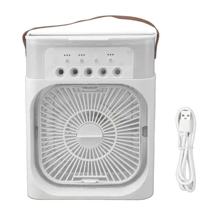 Ventilateur brumisateur USB – Silencieux grand vent – Portable bureau camping – Blanc
