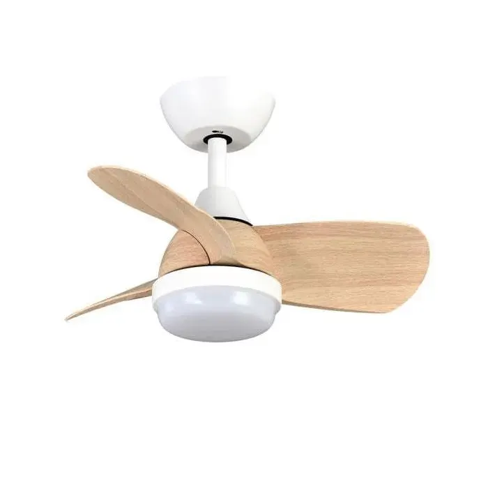 Ventilateur CC 24 W 3 pales 60D 2400 lm 6 vitesses 3000-4500-6000 K avec télécommande mémoire et minuterie pour une climatisation