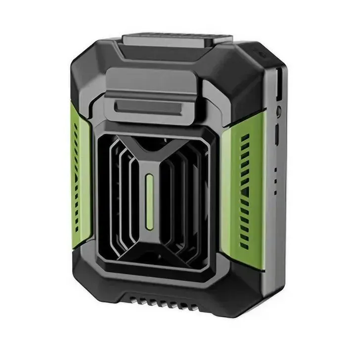 Ventilateur Ceinture Silencieux Sans Pales Flux Air Puissant Rechargeable avec Lumière LED pour Travail Extérieur/Camping VITDIPY