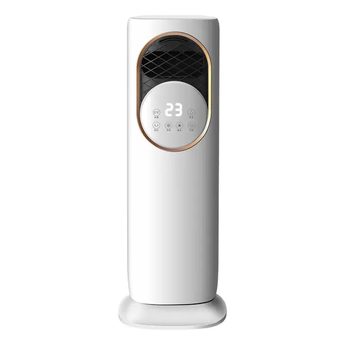 Ventilateur Chauffage 5 en 1 Air Chaud Froid avec Humidificateur Purificateur Soufflerie Intelligente