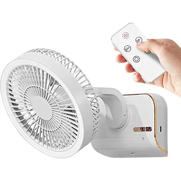 Ventilateur circulateur mural télécommande - Compact silencieux oscillant chambre maison bureau PIQUET DATTACHE