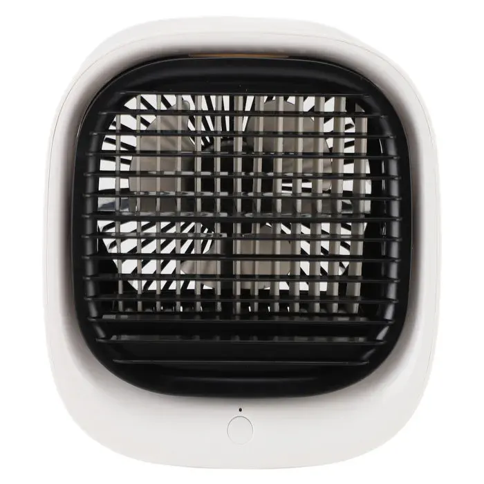 Ventilateur Climatisé Portable – Réservoir 300ml Lumière RGB 3 Vitesses USB – Pour Bureau Chambre Camping – Blanc