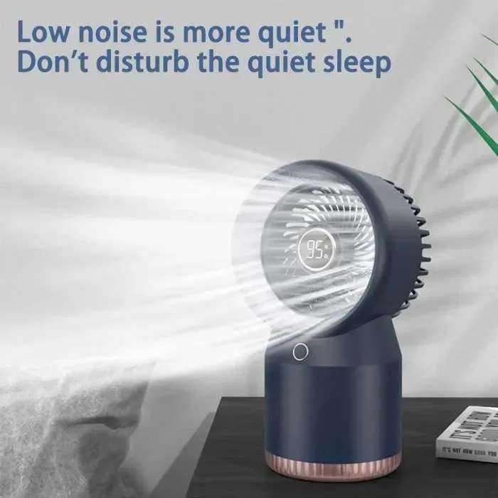Ventilateur Climatiseur - QINGQUE - Modèle Portable - Batterie 3600mAh - 4 Vitesses - Écran LED