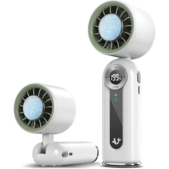 Ventilateur colonne double tête USB rechargeable - Refroidissement sol portable maison chambre bureau dortoir NORVYN