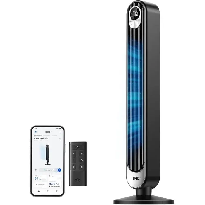 Ventilateur Colonne - ETHNICS ORIGINS - 106 cm - Silencieux - Télécommande - 6 Vitesses