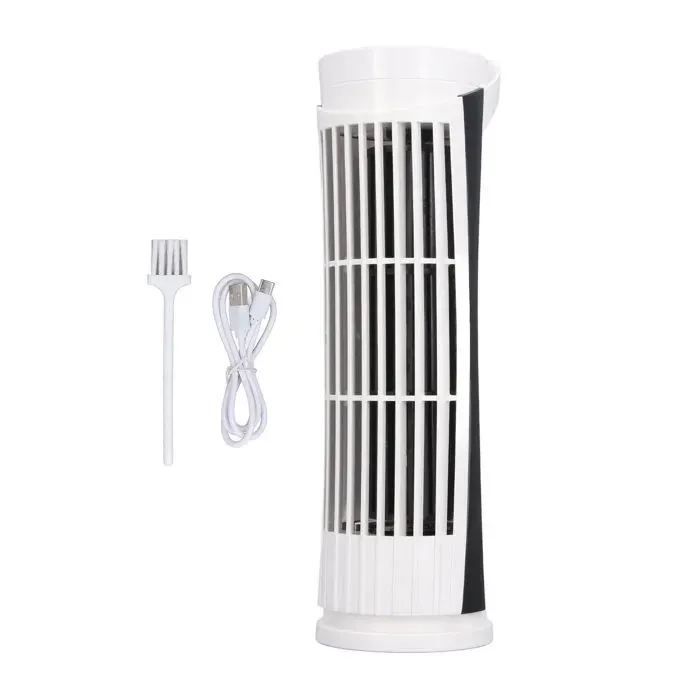 Ventilateur colonne – Oscillation 90° sans pales silencieux 34dB USB – Bureau chambre – Blanc