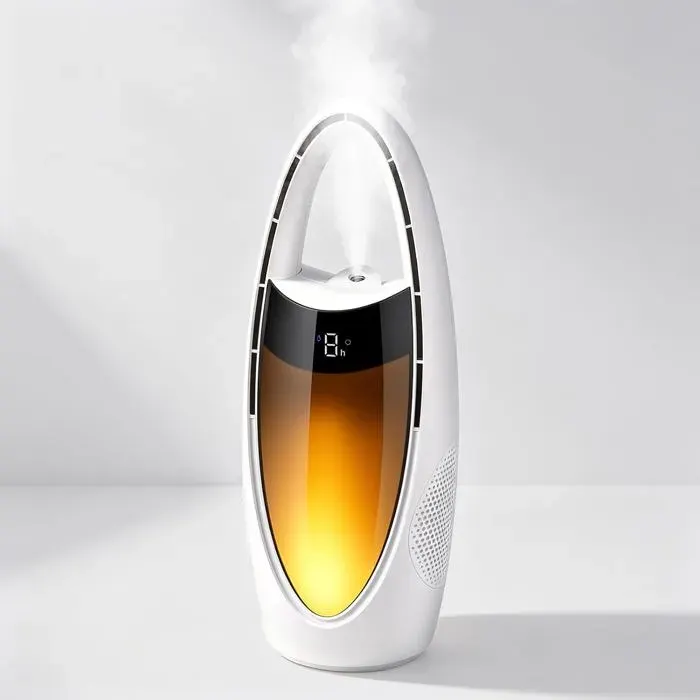 Ventilateur Colonne Portable Sans Fil 4000Mah Ventilateur Tour De Table 35Cm Avec Humidificateur 9 Niveaux De Vitesse Veil[VV91]