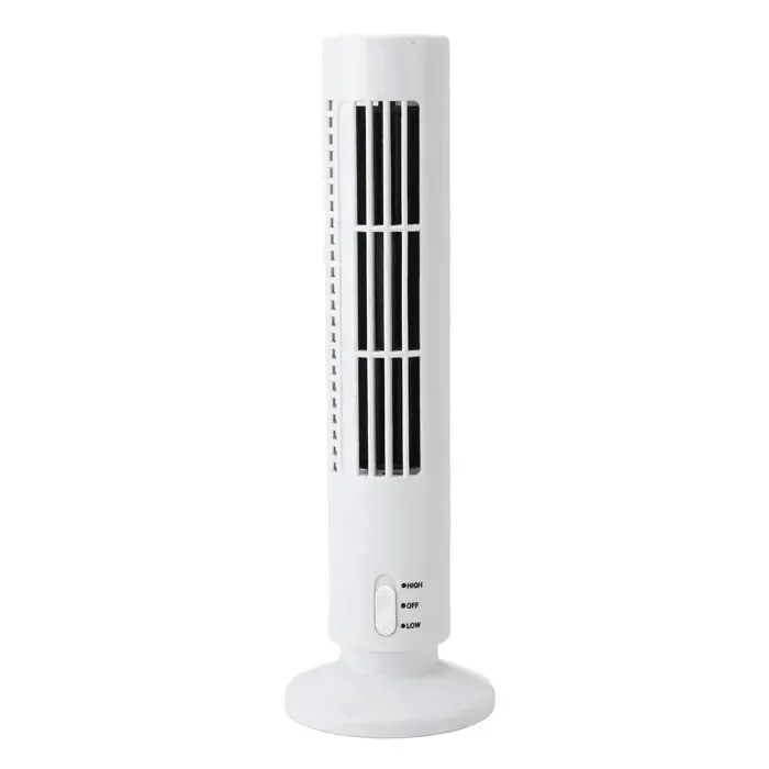 Ventilateur colonne sans pale – Nosheir – USB silencieux 2 vitesses – pour bureau chambre – Blanc