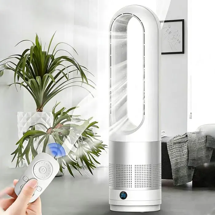 Ventilateur Colonne Sans Pale Ventilateur Tour Silencieux 8 Vitesses Oscillation 80° Minuterie de 8 H pour Maison Bureau Chambre
