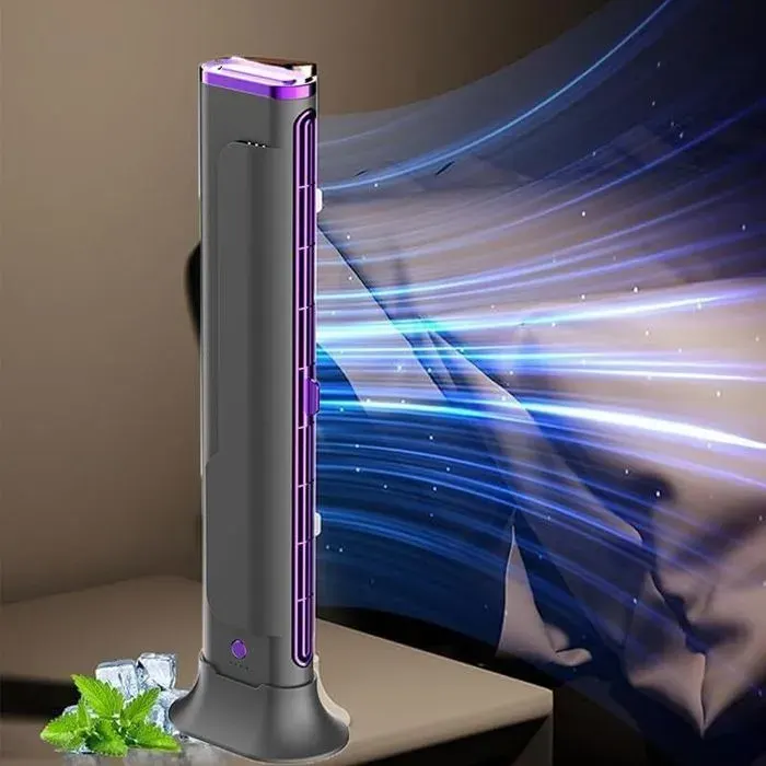 Ventilateur colonne silencieux sans pales – Ventilation réglable – Sortie dair réglable en grand angle – Pour maison et bureau