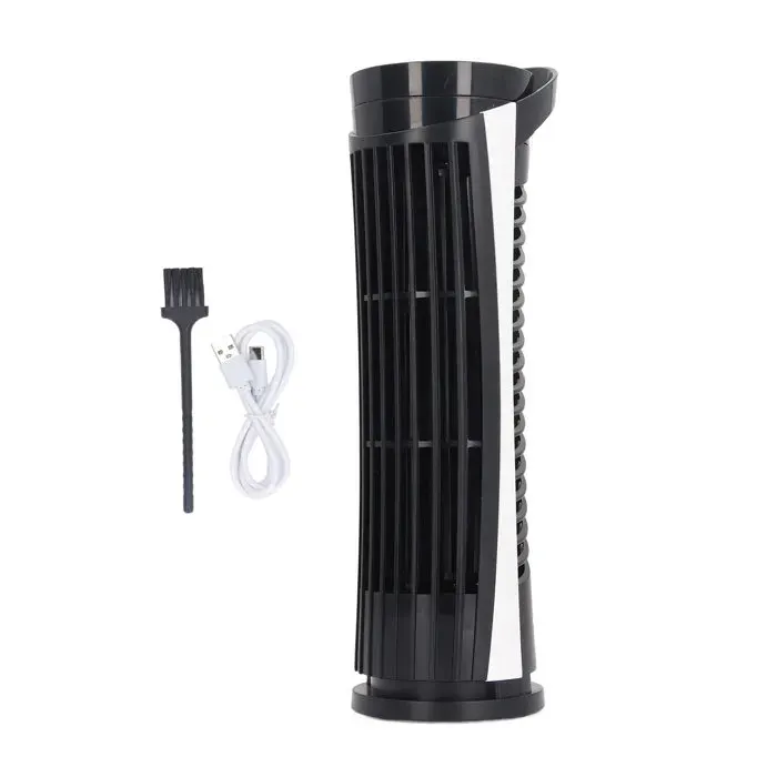 Ventilateur colonne USB – Oscillation 90° silencieux 34dB sans pales – Pour bureau chambre – Noir