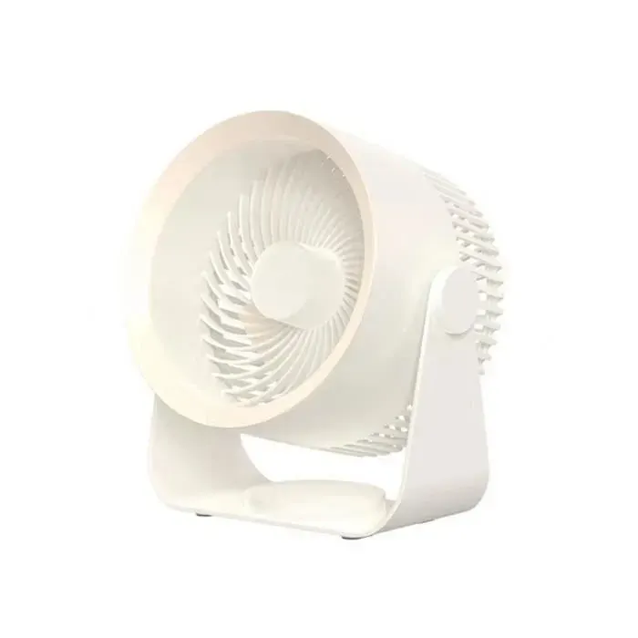 Ventilateur compact blanc à circulation dair USB rechargeable - Silencieux et puissant pour maison et déplacements