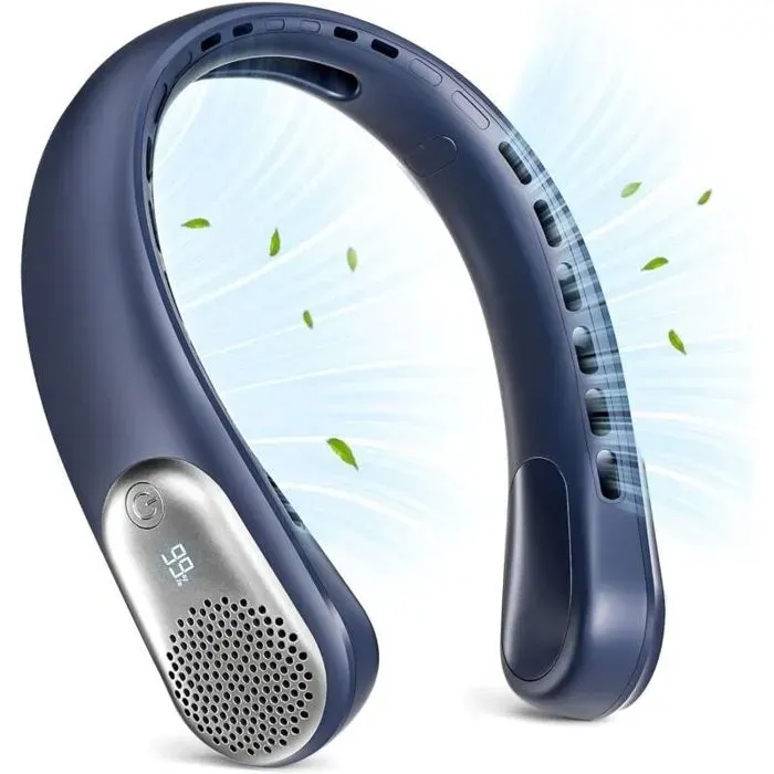 Ventilateur Cou Portable 3600mAh 3 Vitesses Sans Pales