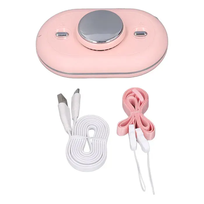 Ventilateur cou suspendu – MLBQ – USB rechargeable 2000 mAh – sans pales – pour sport extérieur – rose