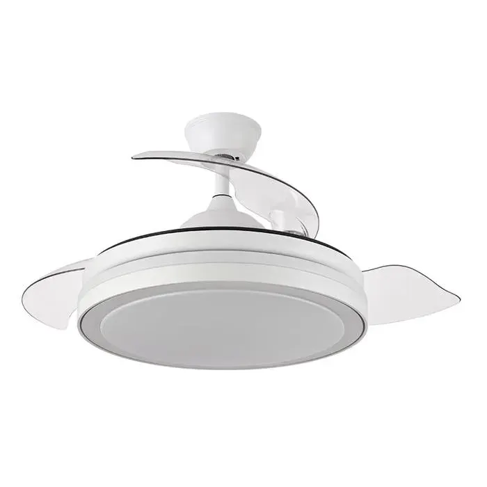 Ventilateur DC 72 W 6120 lm 3 pales 110 ° dinclinaison télécommande minuterie et mémoire idéal pour rafraîchir les espaces.